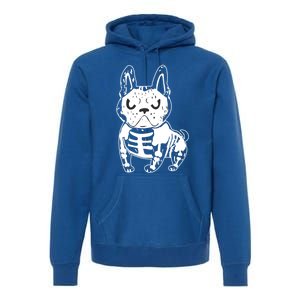 French Bulldog Skeleton Ghost Halloween Costume Gift Premium Hoodie