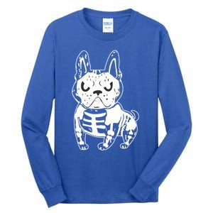 French Bulldog Skeleton Ghost Halloween Costume Gift Tall Long Sleeve T-Shirt