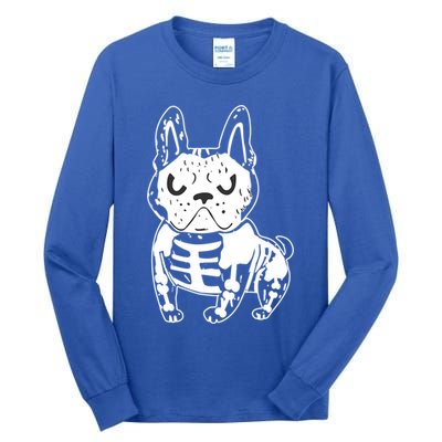 French Bulldog Skeleton Ghost Halloween Costume Gift Tall Long Sleeve T-Shirt