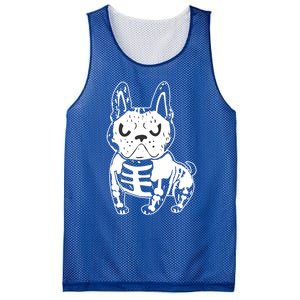 French Bulldog Skeleton Ghost Halloween Costume Gift Mesh Reversible Basketball Jersey Tank