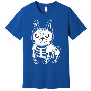 French Bulldog Skeleton Ghost Halloween Costume Gift Premium T-Shirt