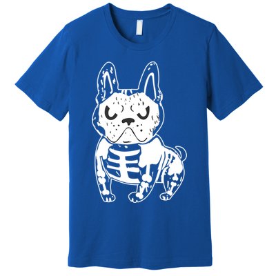 French Bulldog Skeleton Ghost Halloween Costume Gift Premium T-Shirt
