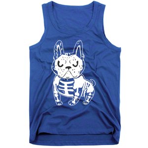 French Bulldog Skeleton Ghost Halloween Costume Gift Tank Top