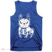 French Bulldog Skeleton Ghost Halloween Costume Gift Tank Top