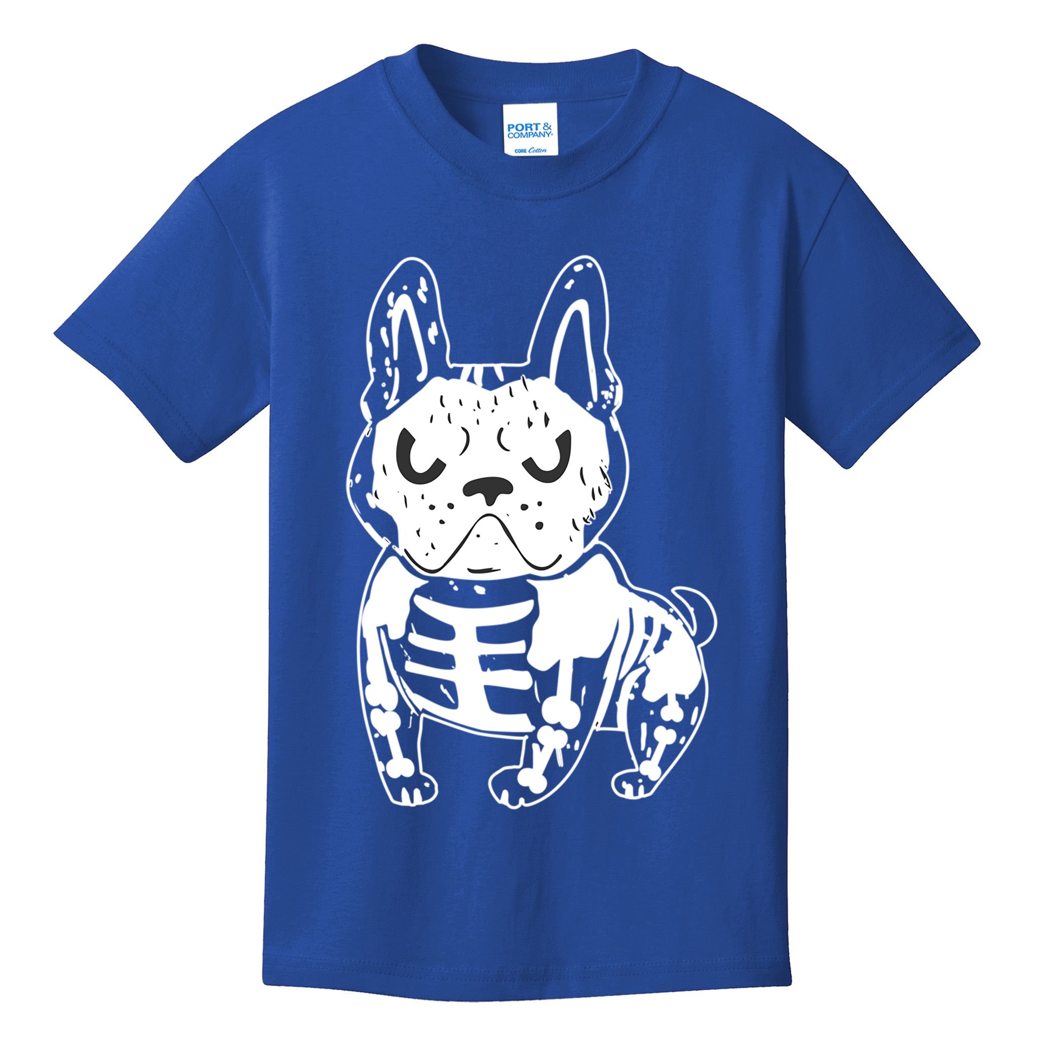 French Bulldog Skeleton Ghost Halloween Costume Gift Kids T-Shirt