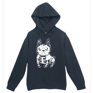 French Bulldog Skeleton Ghost Halloween Costume Gift Urban Pullover Hoodie