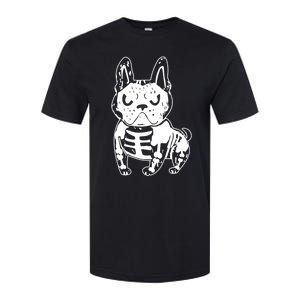 French Bulldog Skeleton Ghost Halloween Costume Gift Softstyle CVC T-Shirt