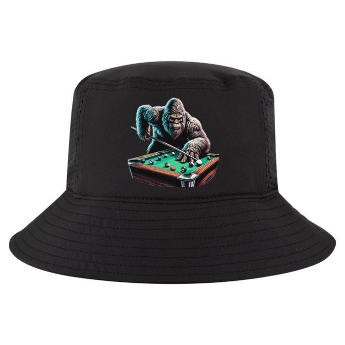 Funny Bigfoot Sasquatch Billiards Pool Player Cool Comfort Performance Bucket Hat