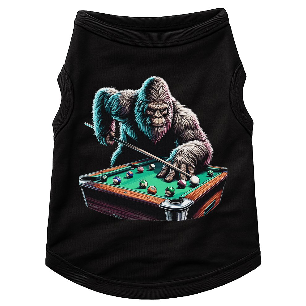 Funny Bigfoot Sasquatch Billiards Pool Player Doggie Tank