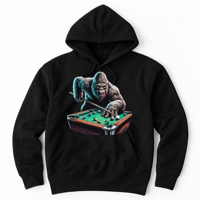 Funny Bigfoot Sasquatch Billiards Pool Player Hoodie