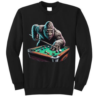 Funny Bigfoot Sasquatch Billiards Pool Player Sweatshirt