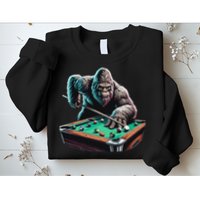 Funny Bigfoot Sasquatch Billiards Pool Player Sweatshirt