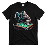 Funny Bigfoot Sasquatch Billiards Pool Player T-Shirt