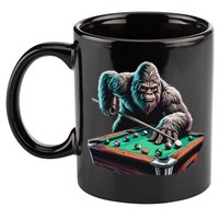 Funny Bigfoot Sasquatch Billiards Pool Player 11oz C Handle Ceramic Mug