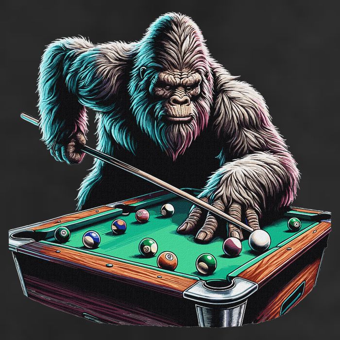 Funny Bigfoot Sasquatch Billiards Pool Player 11oz C Handle Ceramic Mug