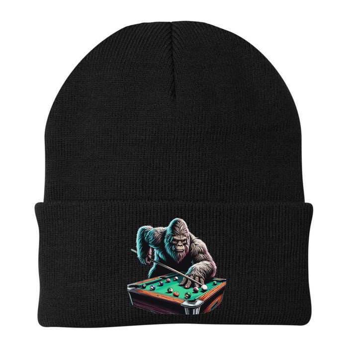 Funny Bigfoot Sasquatch Billiards Pool Player Beanie