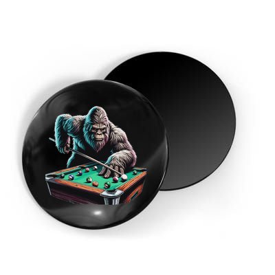 Funny Bigfoot Sasquatch Billiards Pool Player Magnet