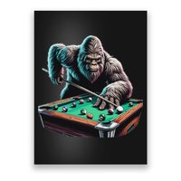 Funny Bigfoot Sasquatch Billiards Pool Player Poster