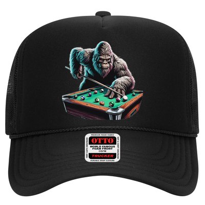 Funny Bigfoot Sasquatch Billiards Pool Player Hat