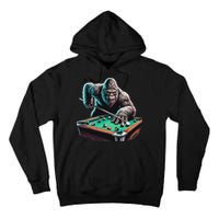 Funny Bigfoot Sasquatch Billiards Pool Player Tall Hoodie