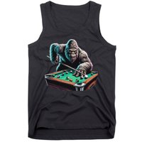 Funny Bigfoot Sasquatch Billiards Pool Player Tank Top