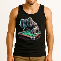 Funny Bigfoot Sasquatch Billiards Pool Player Tank Top