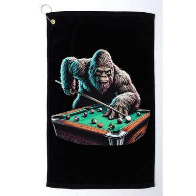 Funny Bigfoot Sasquatch Billiards Pool Player Golf Towel