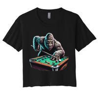 Funny Bigfoot Sasquatch Billiards Pool Player Crop Top