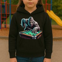Funny Bigfoot Sasquatch Billiards Pool Player Kids Hoodie