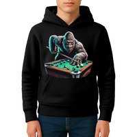 Funny Bigfoot Sasquatch Billiards Pool Player Kids Hoodie