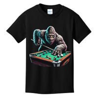Funny Bigfoot Sasquatch Billiards Pool Player Kids T-Shirt