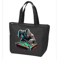 Funny Bigfoot Sasquatch Billiards Pool Player Zip Tote Bag