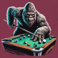 Funny Bigfoot Sasquatch Billiards Pool Player 16oz Travel Tumbler