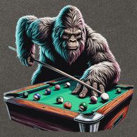 Funny Bigfoot Sasquatch Billiards Pool Player Cotton Canvas Backpack