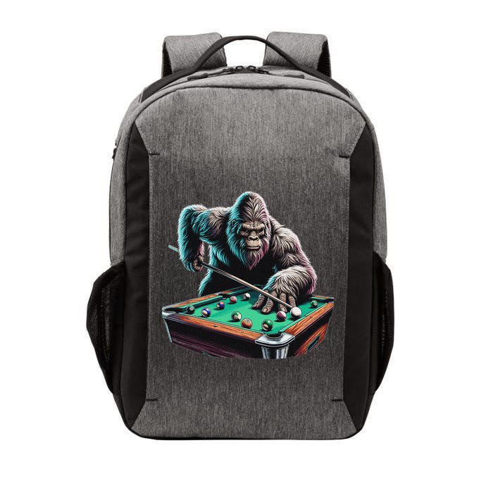 Funny Bigfoot Sasquatch Billiards Pool Player Vector Backpack
