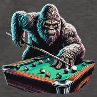 Funny Bigfoot Sasquatch Billiards Pool Player Vector Backpack