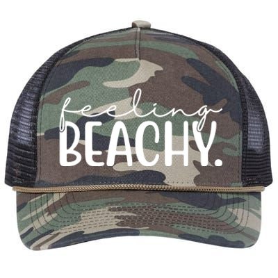 Feeling Beachy Summer Vacation Retro Rope Trucker Hat Cap