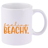Feeling Beachy Summer Vacation 11oz C Handle Ceramic Mug