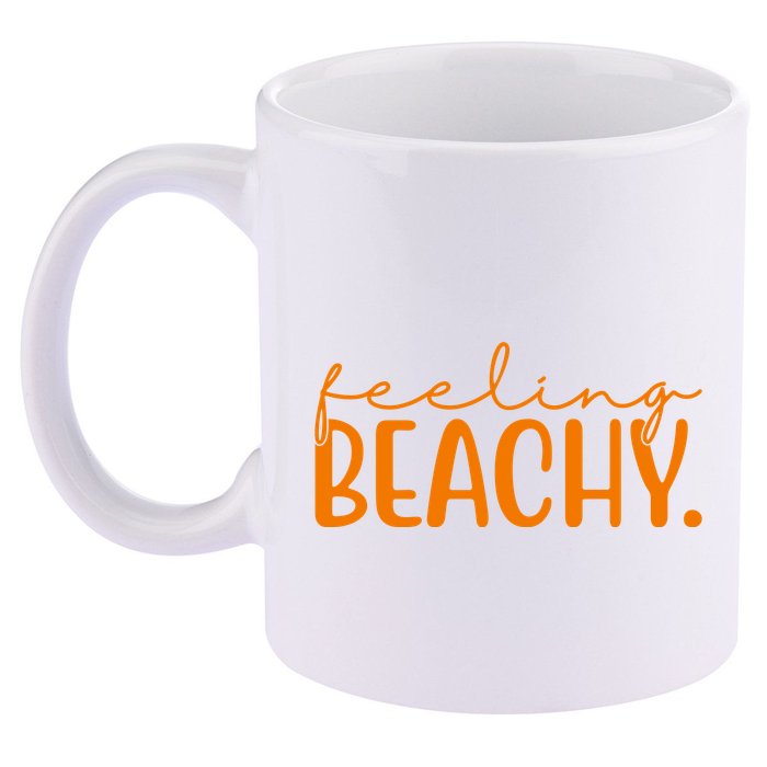 Feeling Beachy Summer Vacation 11oz C Handle Ceramic Mug