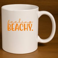 Feeling Beachy Summer Vacation 11oz C Handle Ceramic Mug