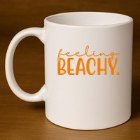 Feeling Beachy Summer Vacation 11oz C Handle Ceramic Mug