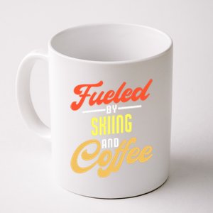 Fueled By Skiing And Coffee Funny Skier Gift Coffee Mug