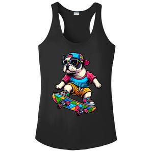 French Bulldog Skater Skateboarding Skateboard Skateboarder Cool Gift Ladies PosiCharge Competitor Racerback Tank