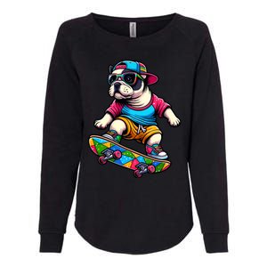 French Bulldog Skater Skateboarding Skateboard Skateboarder Cool Gift Womens California Wash Sweatshirt