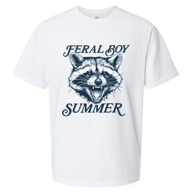 Feral Boy Summer Funny Raccoon Meme Trash Panda Raccoon Sueded Cloud Jersey T-Shirt