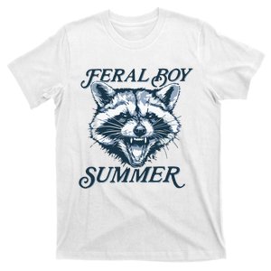 Feral Boy Summer Funny Raccoon Meme Trash Panda Raccoon T-Shirt