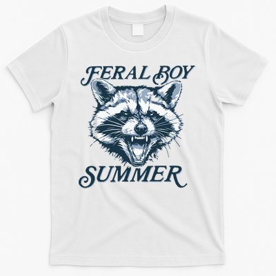 Feral Boy Summer Funny Raccoon Meme Trash Panda Raccoon T-Shirt