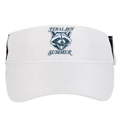 Feral Boy Summer Funny Raccoon Meme Trash Panda Raccoon Adult Drive Performance Visor