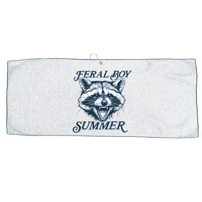 Feral Boy Summer Funny Raccoon Meme Trash Panda Raccoon Large Microfiber Waffle Golf Towel
