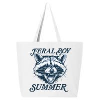 Feral Boy Summer Funny Raccoon Meme Trash Panda Raccoon 25L Jumbo Tote